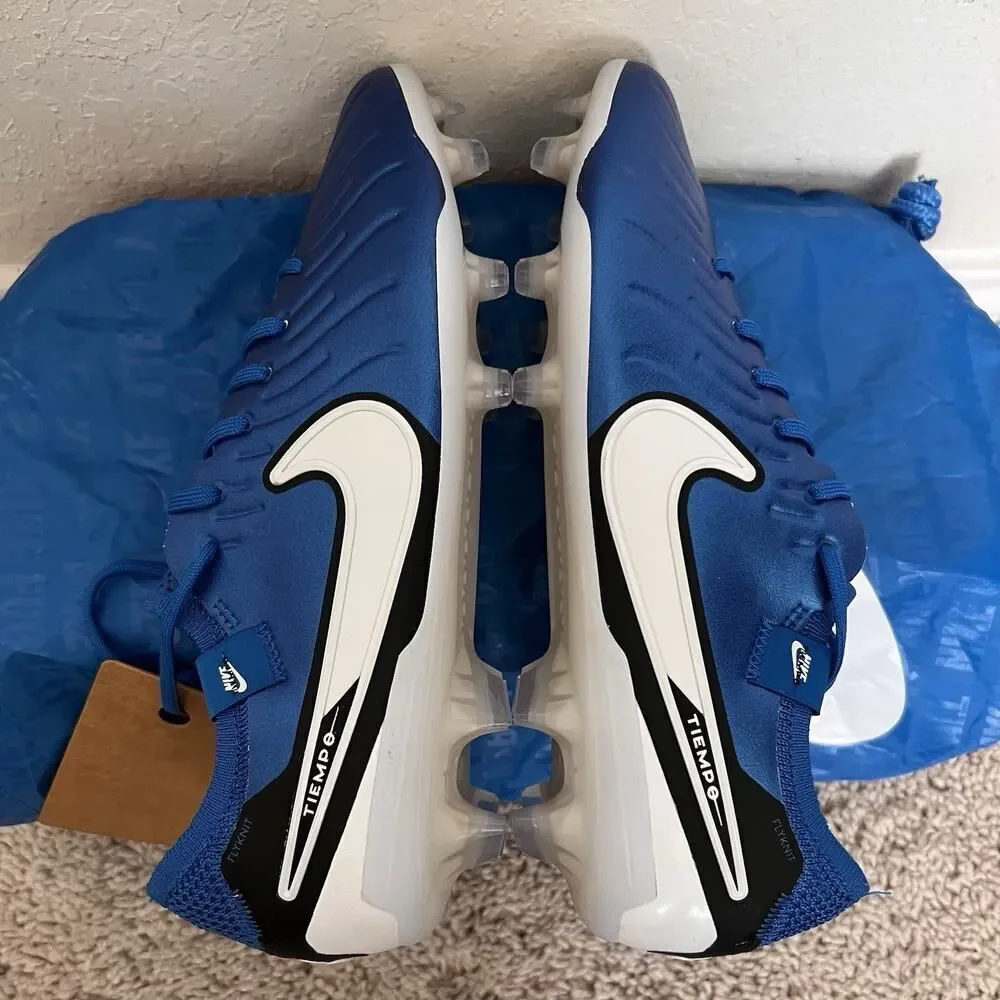Nike Tiempo Legend 10 Elite FG Soar Blue White DV4328-400 Size 8 with bag New